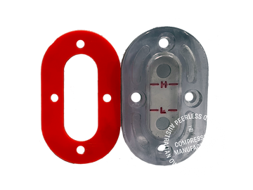 00280-4 Oval Oil Sight Glass - for V80, V90, W90II ,W95II Pump