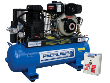 P17 Diesel Air Compressor with Retro Kit: Belt Drive, Yanmar L48, 350LPM - for Mine Specification