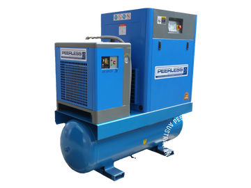 HQ20 Rotary Screw Air Compressor with Fixed Speed: Belt Drive, 20HP, 2200-2400LPM