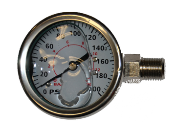 00050-1 Oil Filled Pressure Gauge with Right Hand Entry
