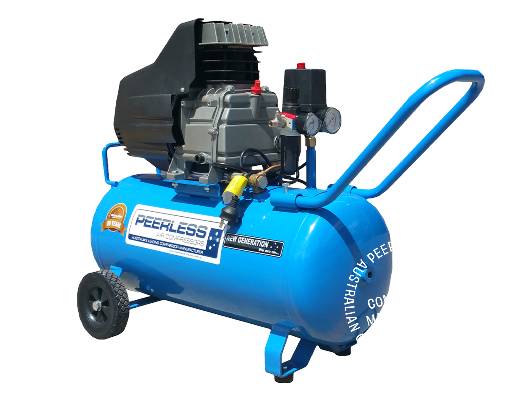 PD12 Single Phase Air Compressor: Direct Drive, 10Amp, 2.5HP, 175LPM