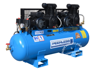 PT30 Single Phase Air Compressor: Belt Drive, 10Amp, 5.5HP, 550LPM