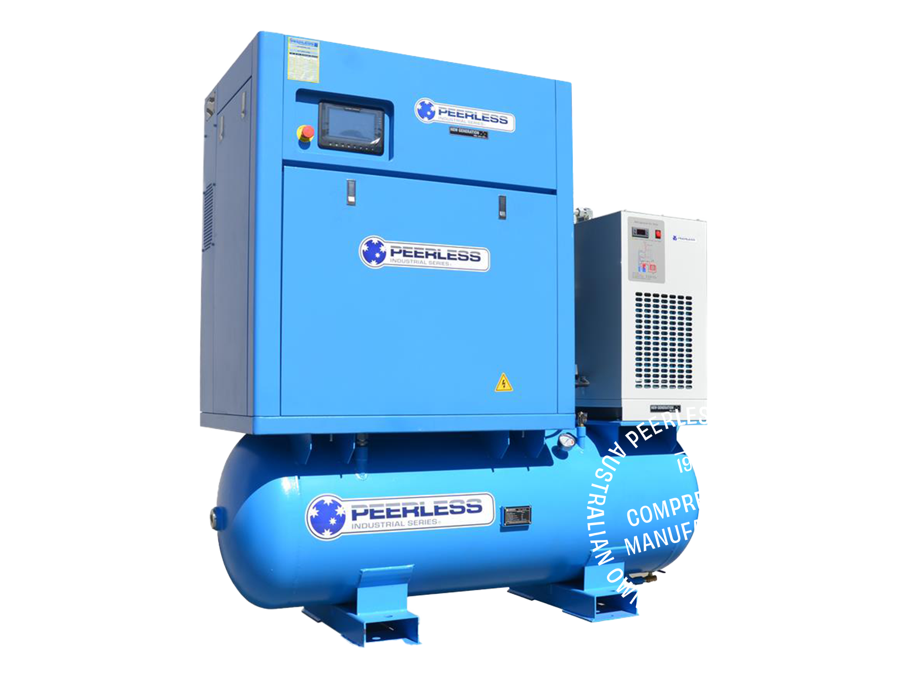 HQD30 Full Feature 18 BAR Rotary Screw Air Compressor with Variable Speed: Direct Drive, 30HP, 1900LPM