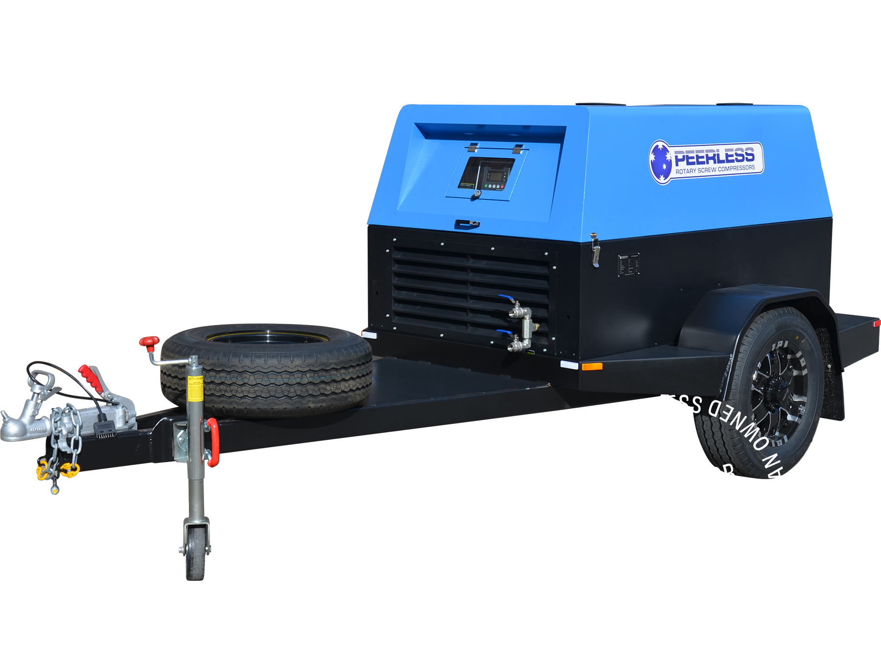 P125D Diesel Rotary Screw Air Compressor: Direct Drive, 32HP, 3538LPM at 7 Bar - for Trailers