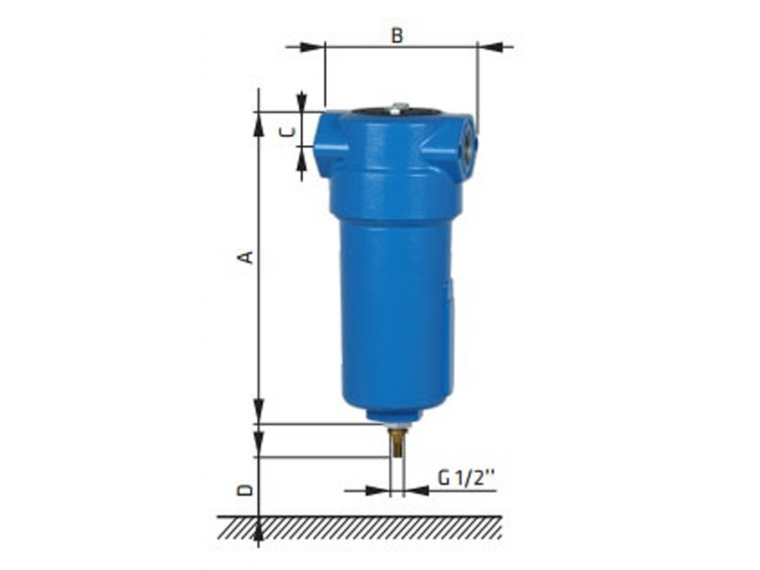 Mini Prep Filter PREF Higher Pre Filter with 1μ or 3μ Filter Element