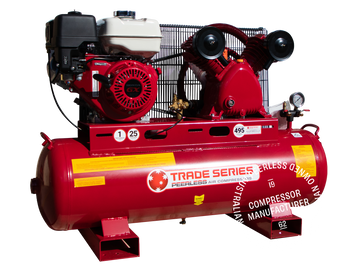 TS25P Petrol Air Compressor: Belt Drive, Honda GX270, 495LPM