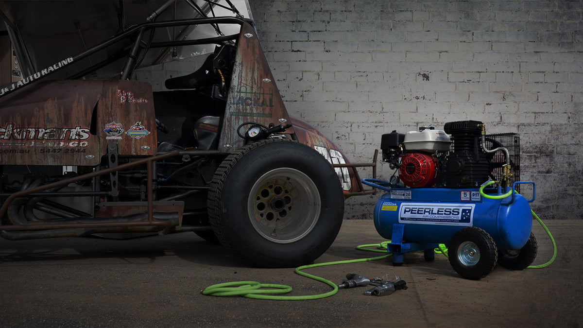 P17 Petrol Air Compressor: Belt Drive, Honda GX200, 350LPM