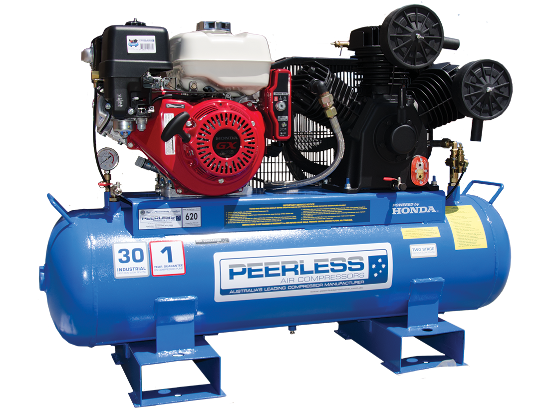 PHP30 Petrol Air Compressor: Belt Drive, Honda GX270, 620LPM - for High Pressure