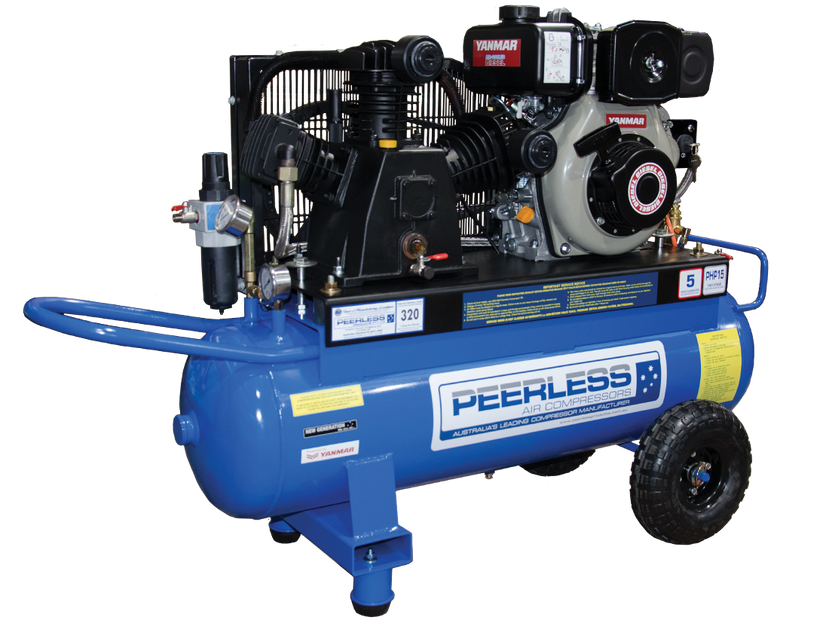 PHP15 Diesel Air Compressor Belt Drive, Yanmar L48, 320LPM for High