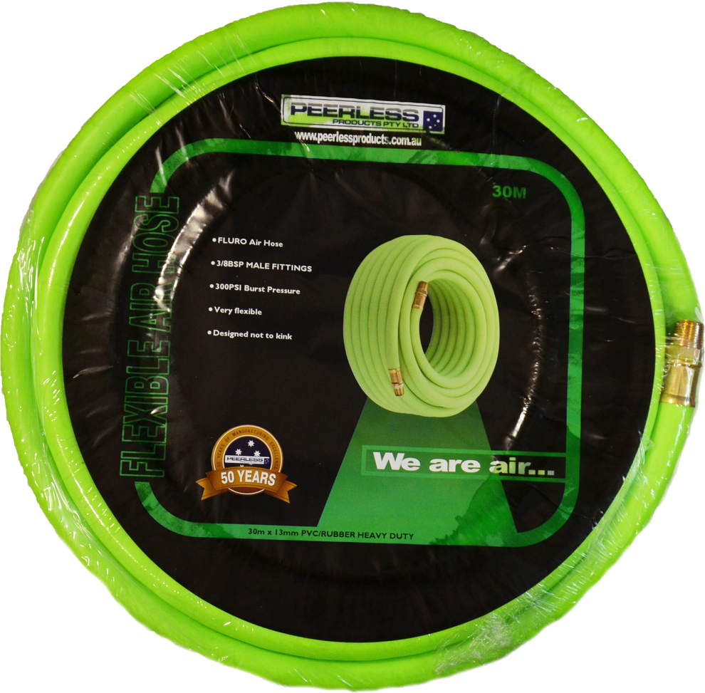 Industrial Green Flexible Air Hose Rubber Coated PVC