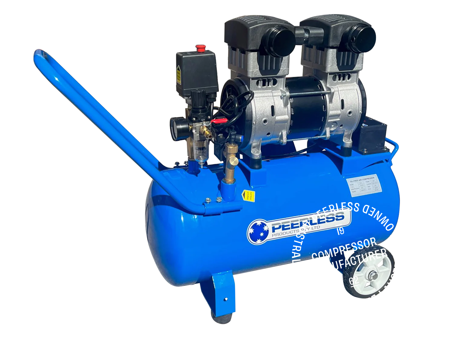 PO13 Single Phase Air Compressor: Oilless, Direct Drive, 10Amp, 175LPM