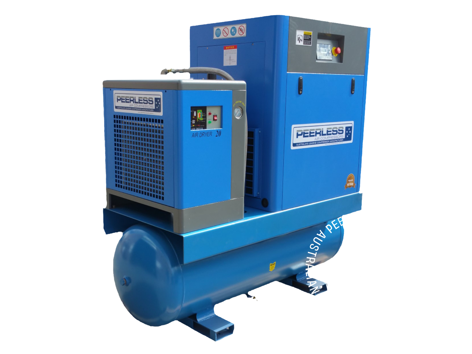 Rotary screw air compressors
