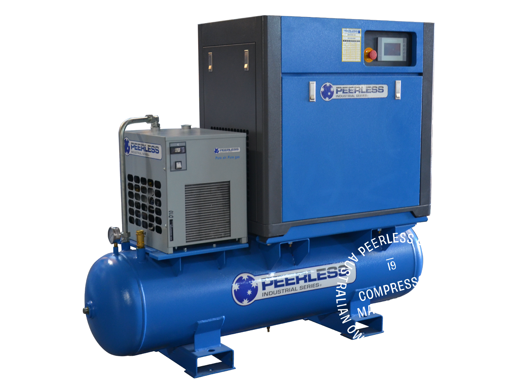 HQD10 Rotary Screw Air Compressor with Variable Speed: Direct Drive, 10HP, 700-1000LPM